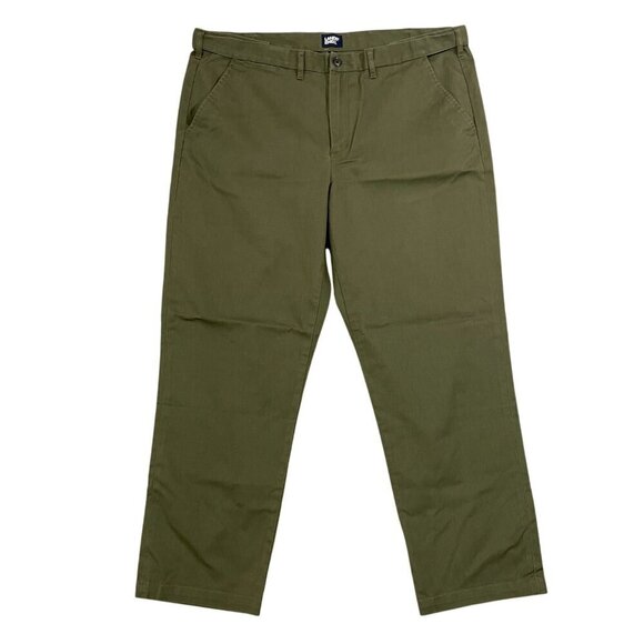 NWOT Lands' End Men's 42 Chino Pants Forest Moss Traditional Fit Elastic Waist - Picture 2 of 8